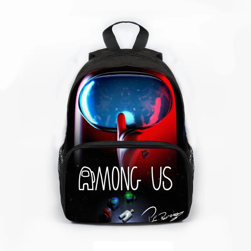 12 Inch Kids Backpack 3D Printing Lightening School Bag Polyester Waterproof