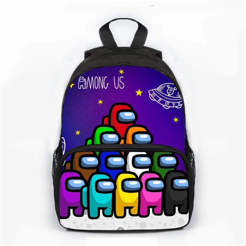 12 Inch Kids Backpack 3D Printing Lightening School Bag Polyester Waterproof