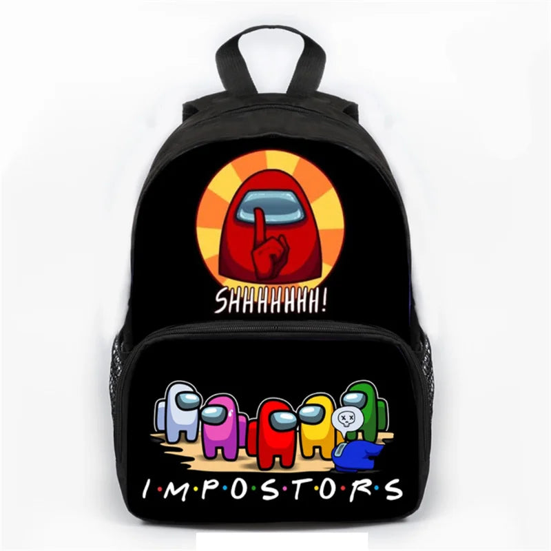12 Inch Kids Backpack 3D Printing Lightening School Bag Polyester Waterproof