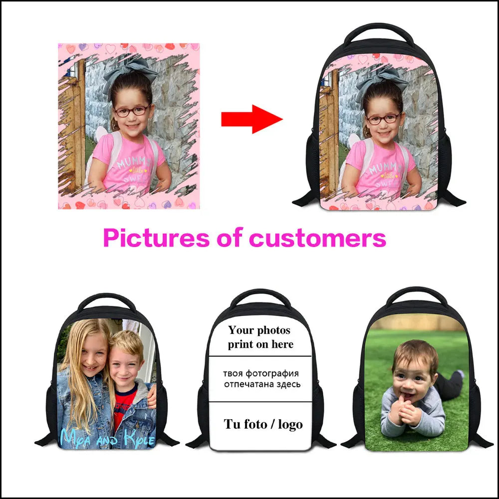 12" Mini School Bag Ballet Bookbag for Kids - Sublimation Printing