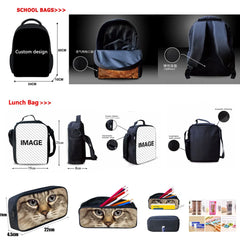 Cartoon Panda 3D Print Small Backpack for Kids School Bags