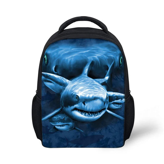 Shark Dolphin Prints Backpack Children School Bags Boys Girl Animal Schoolba