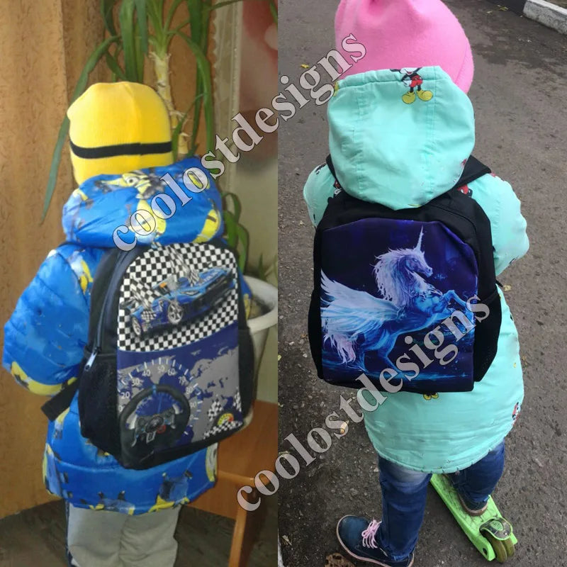 12'' Gothic Girl Print Backpack for Kids, Kindergarten School Bag