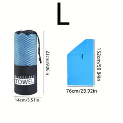 Portable Microfiber Towel Blanket for Yoga Fitness, Double Sided Fleece