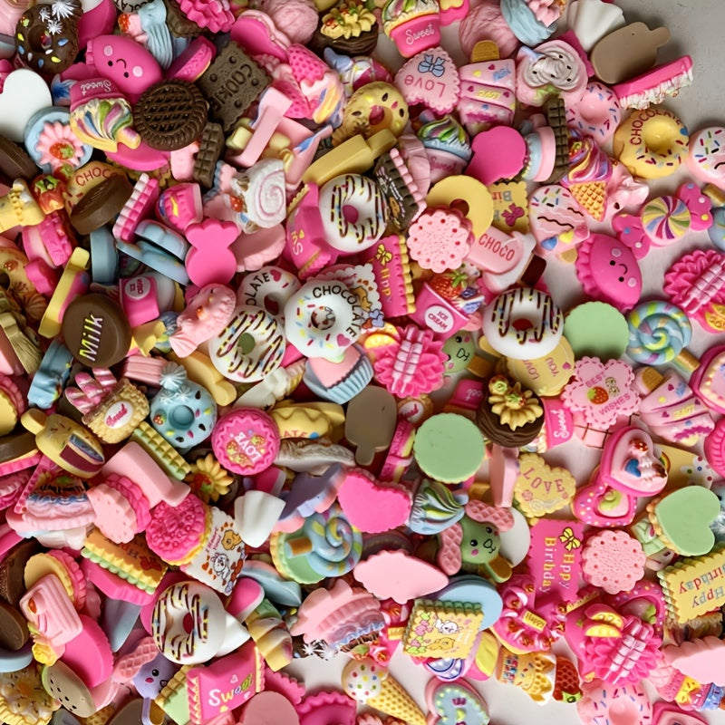 15 Pcs Mixed Style Resin Food Charms for DIY Decoration