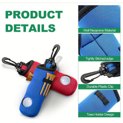 Golf Waist Bag Holds 3 Balls & 3 Spikes