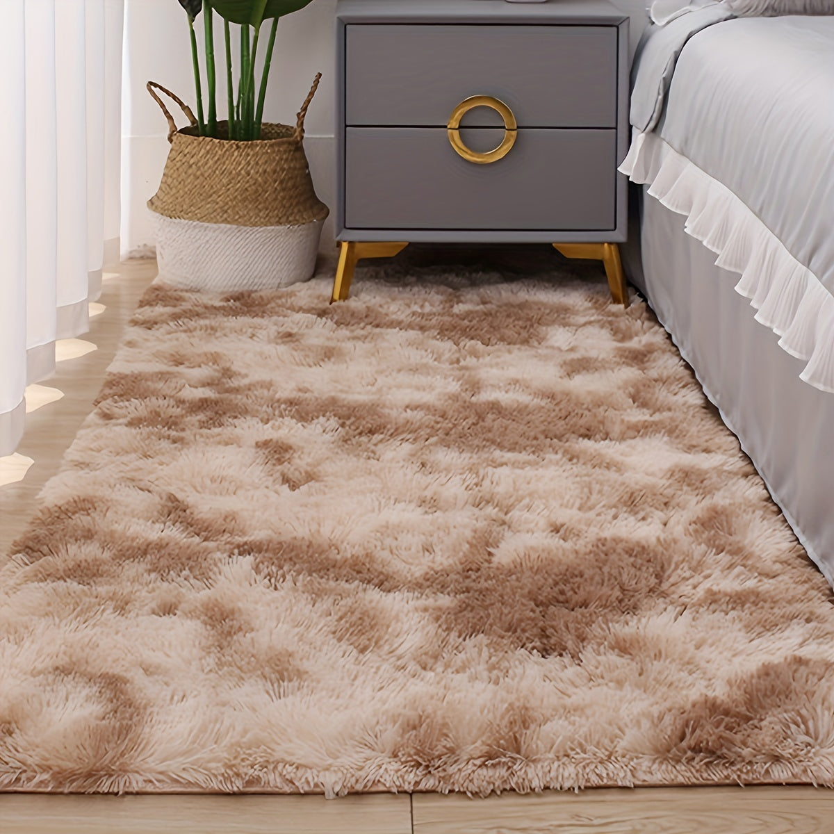Soft Tie Dye Plush Rug 47x24in