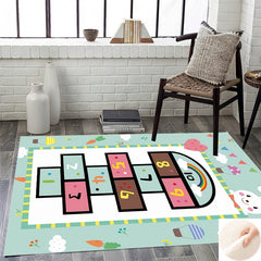 Hopscotch Rug Carpet Fluffy Faux Wool Area Rugs