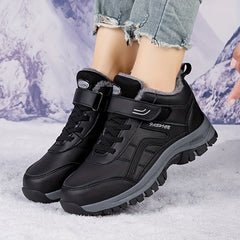 Faux Fur Lined Snow Boots Wear-Resistant Non-Slip Thermal Hiking Boots