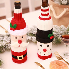 Christmas Wine Bottle Cover for Holiday Decoration