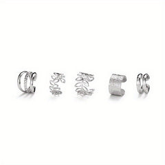 Golden Leaves Non Piercing Ear Clips Earrings for Girls