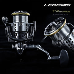 LEOFISHING Aluminum Spinning Reel 5.5:1 Gear Ratio 12+1BB Ultra Smooth