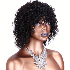 4 Cm Glueless Virgin Brazilian Bob Short Egg Curls Bouncy Curly Human Hair Wigs