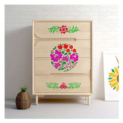 20pcs Reusable Flower Art Stencils DIY Sunflower Paint Template for Wood Glass