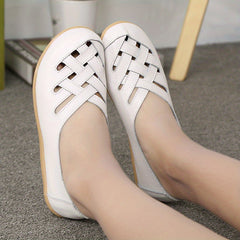 Women's Cross Strap Flat Shoes Soft Sole Non Slip Outdoor Walking Flats