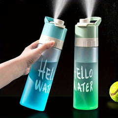 650ml Frosted Spray Water Bottle for Outdoor Sports