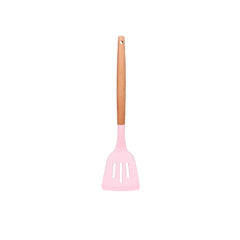 Silicone Wooden Handle Spatula for Non-stick Cooking