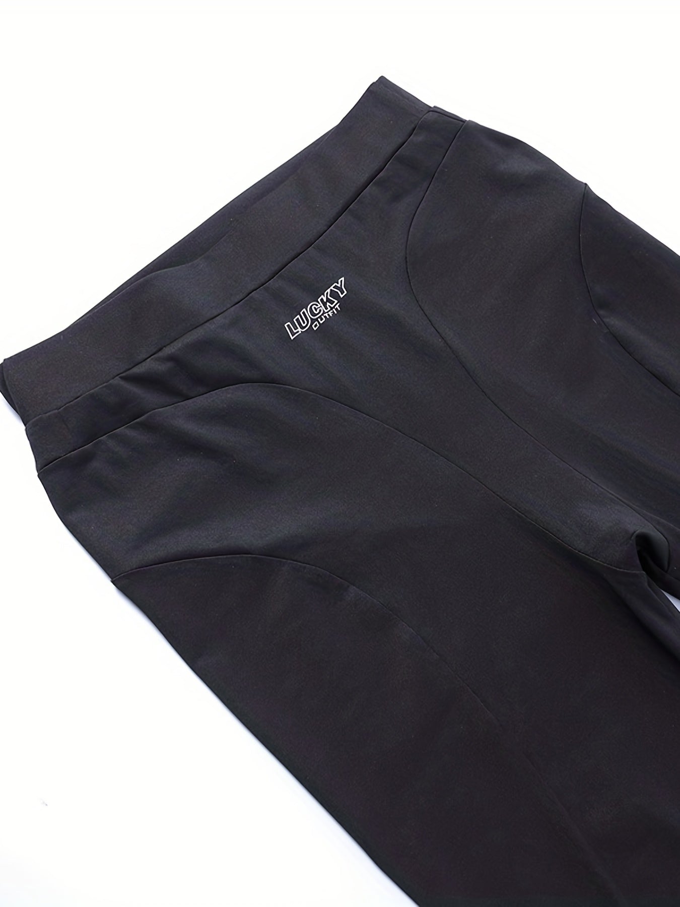Letter Graphic High Waist Slimming Casual Pants for Women