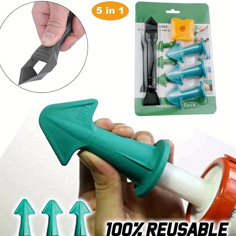 5pcs Silicone Caulking Finishing Tool Set for Tile Brick Floor Joints