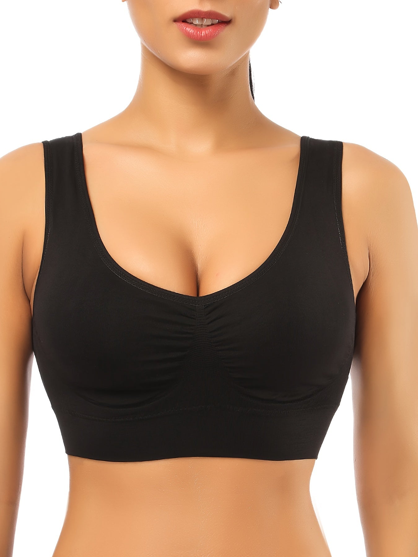 Seamless Wireless Sports Bra Breathable