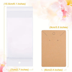 100pcs Earrings Necklace Jewelry Display Package Cards Cassette Bag