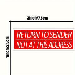 80pcs Not At This Address Sticker 2 7 Adhesive Label Sticker
