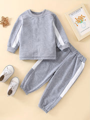 Girls Bow Sweatshirt & Crop Top Pants Set