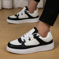 Women's Soft Sole Lace up Sporty Skate Shoes Breathable Sneakers