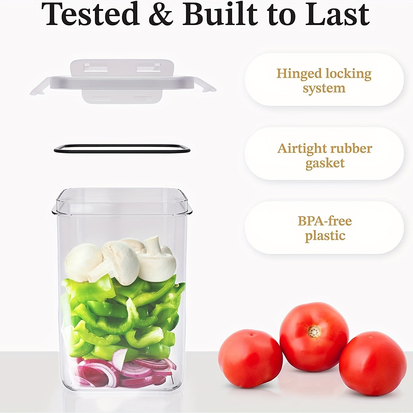 24pcs Airtight Food Storage Container With Lid And 30pcs Stickers