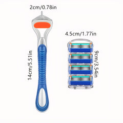 Men's Anti-Slip Disposable Razor Handle with Replacement Holder