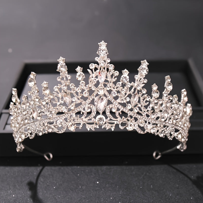 Rhinestone Queen Crown Headband for Prom Birthday