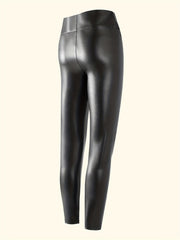 High Waist Slim PU Leather Pants