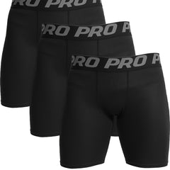 Men's Compression Shorts Quick Dry Elastic Waist Sports Boxers