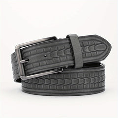 Alloy Buckle PU Striped Belt Accessory For Men