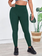 High Rise Sports Leggings, Honeycomb Pattern, Stretchy