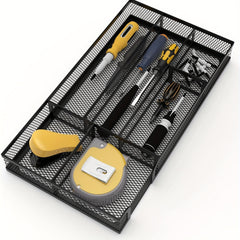 Metal Mesh Desk Drawer Organizer Dividers - Pen Tray Box for Desktop