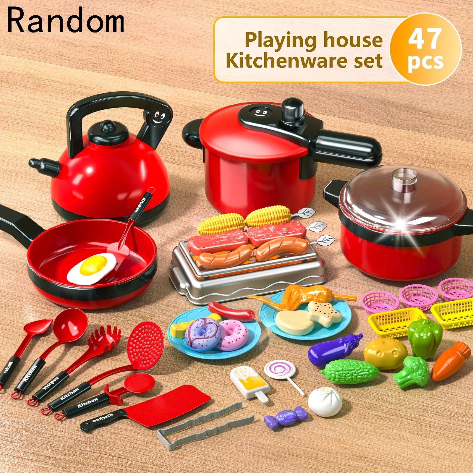 Pretend Play Role Playing Cooking Toys Kitchen Set Boys Girls Educational Game