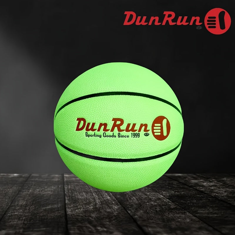 DunRun Reflective Leather Basketball - Luminous Outdoor Indoor Team Game Ball
