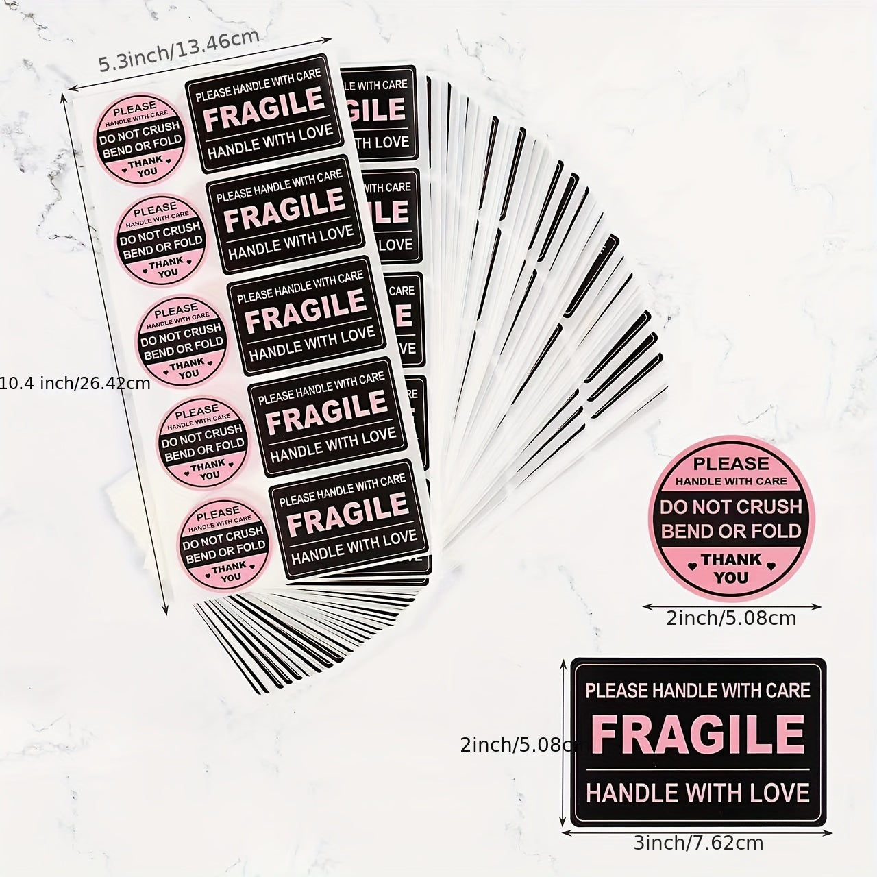 100 Destroying Stickers Pack Self Adhesive Labels
