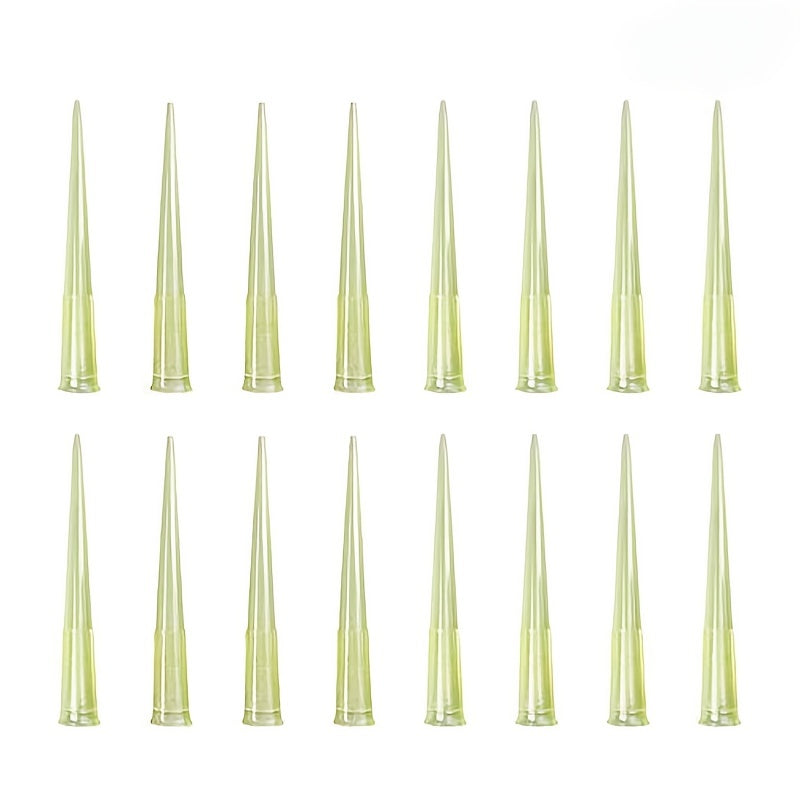 1000pcs Pipette Tips Clear Yellow Lab Plastic Liquid Pipettor Tips
