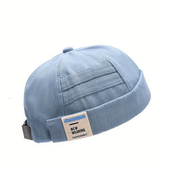 Cotton Sunshade Skullies & Beanies Hat With Alphabets