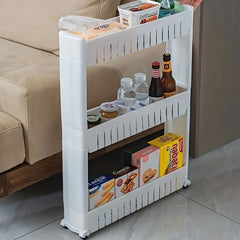 Slim Slide Out Pantry Storage Rack with 4 Baskets
