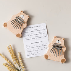 Wooden Bear Squeeze Toy for Educational Fun