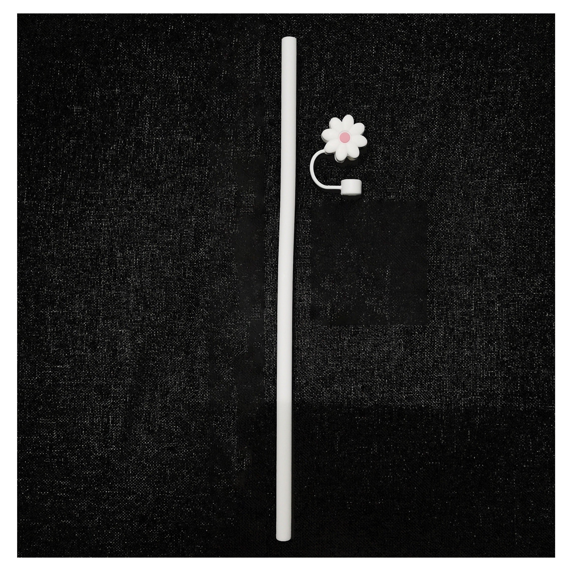 2 Sets Reusable Straws & Covers Combo, 2 Silicone Straws & Plugs Cup Accessories