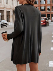 Ribbed Knit Long Sleeve Cardigan for Fall/Winter