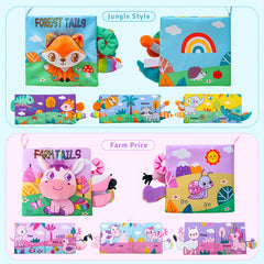 Interactive 3D Tails Cloth Book Sensory Toy