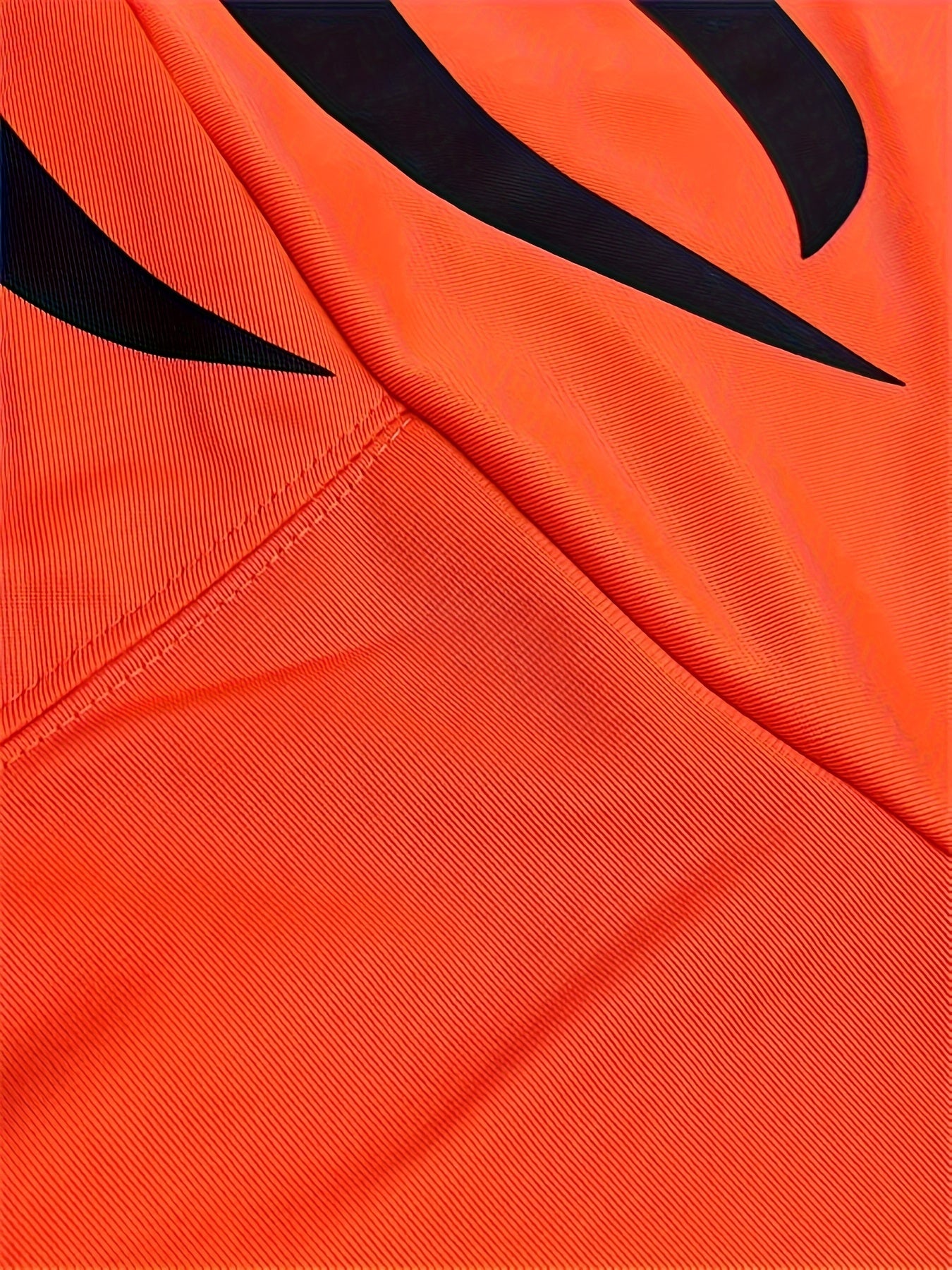 Women's Orange American Football Jersey V neck Breathable T-shirt