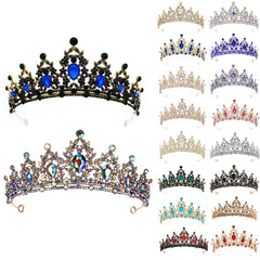Baroque Rhinestone Crown Headband Princess Tiara