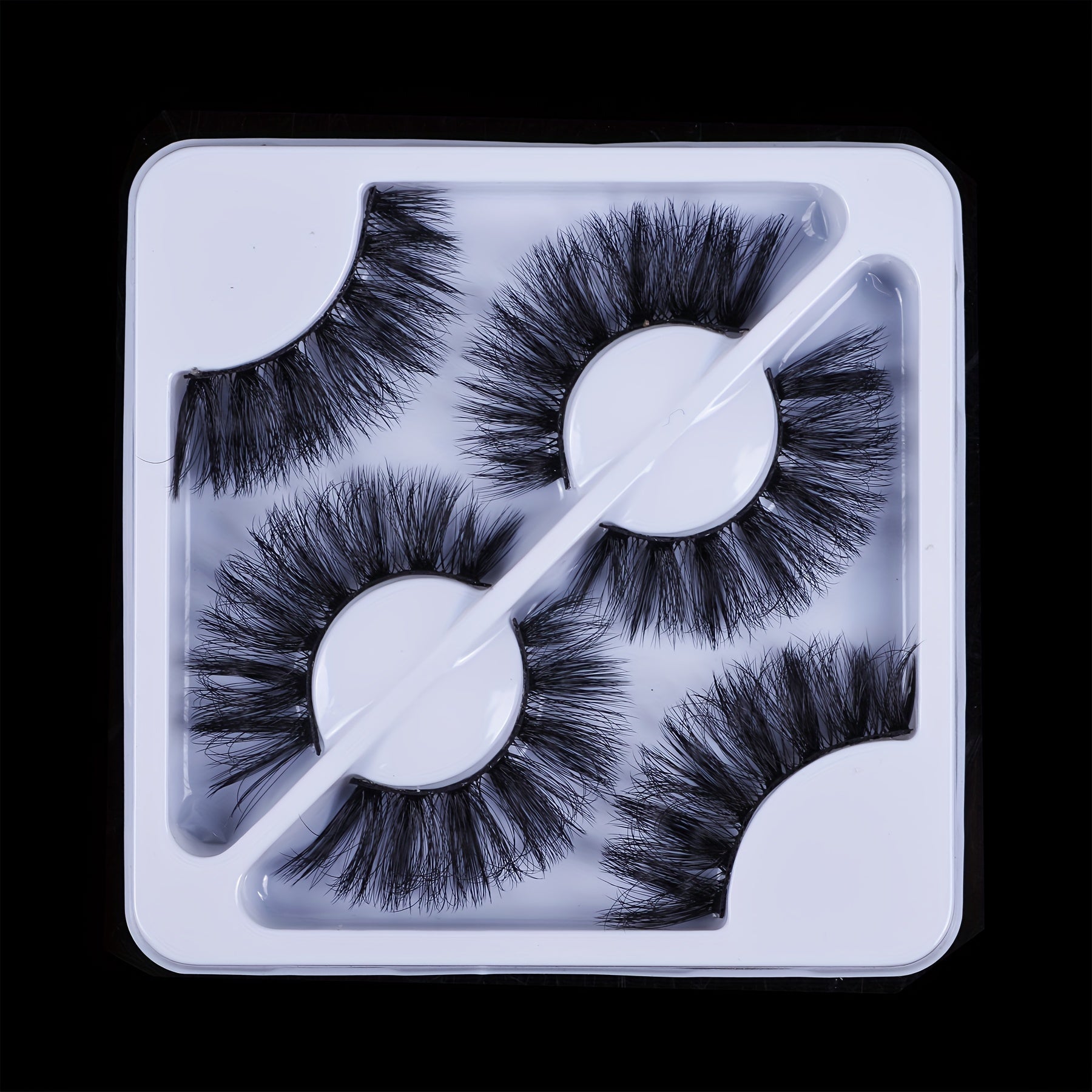 3 Pairs Fluffy 6D Faux Mink Eyelashes - Dramatic False Lashes