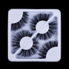 3 Pairs Fluffy 6D Faux Mink Eyelashes - Dramatic False Lashes